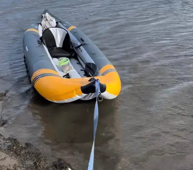 Inflatable boat with extras