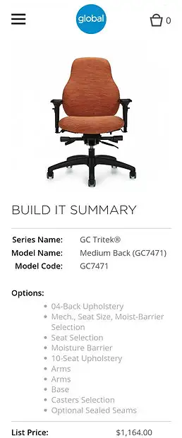 Global GC Tritek Medium Back Office Chair! - Photo 2