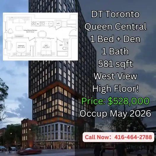 Downtown Core | Queen Central Condos $528k High Floor!