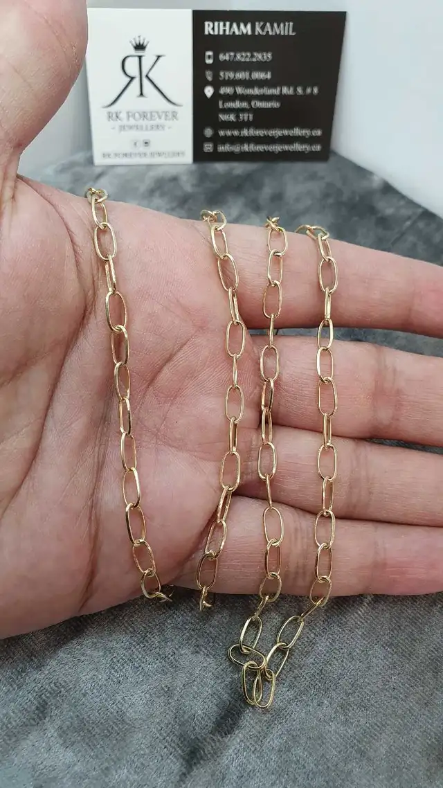 14k yellow gold chain # 385_16 - Photo 5