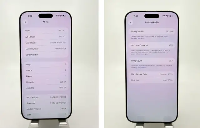 Apple iPhone 16 Pro Max, 256GB, Desert Titanium - $1079 - Photo 9