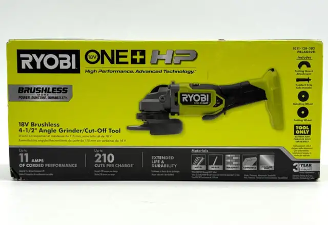 RYOBI PBLAG02B 18V ONE  HP Cordless 4-1/2'' Angle Grinder $129 - Photo 2
