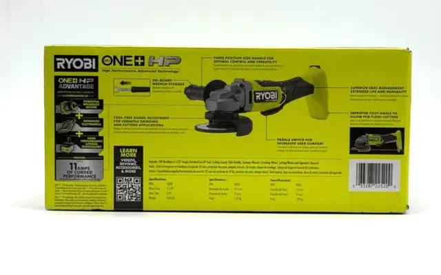 RYOBI PBLAG02B 18V ONE  HP Cordless 4-1/2'' Angle Grinder $129 - Photo 5