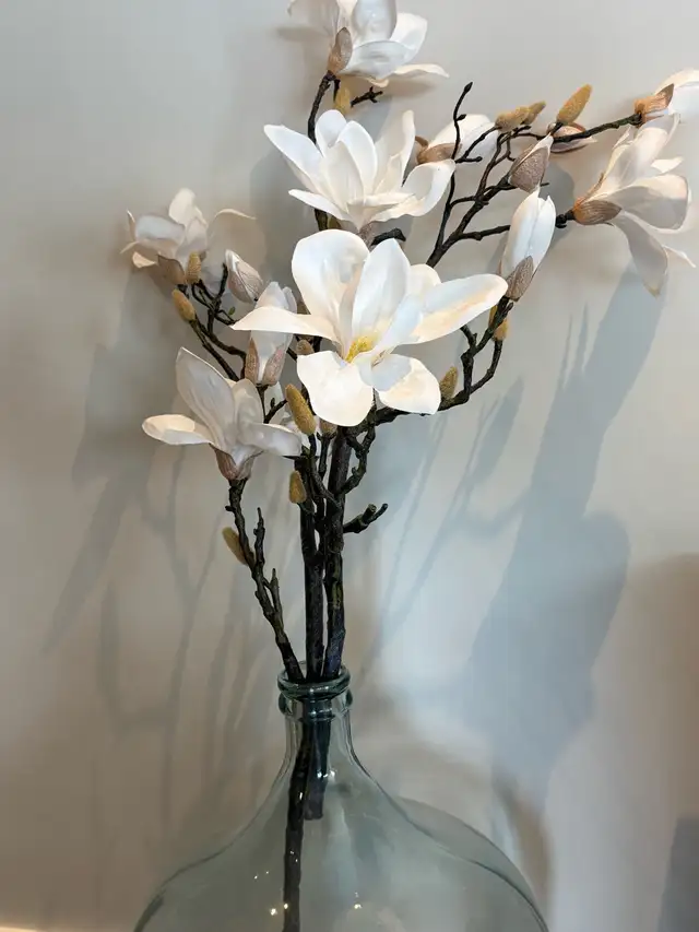 glass vase and magnolias - Photo 3