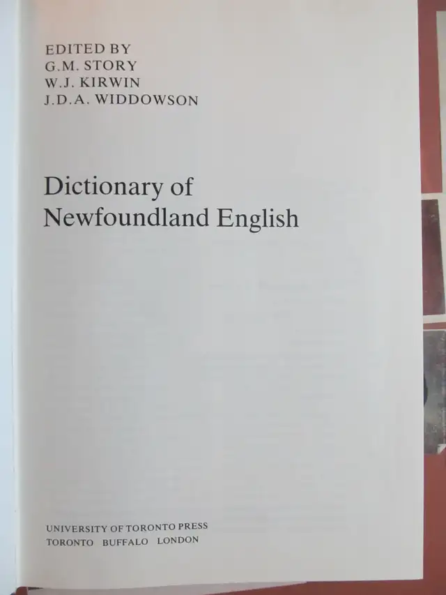 DICTIONARY OF NEWFOUNDLAND ENGLISH - 1982 HC - Photo 2