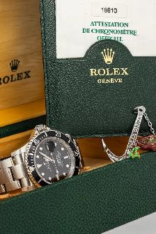 ROLEX SUBMARINER S.STEEL, YEAR 1995 WITH CERTIFICAT-À VENDRE...