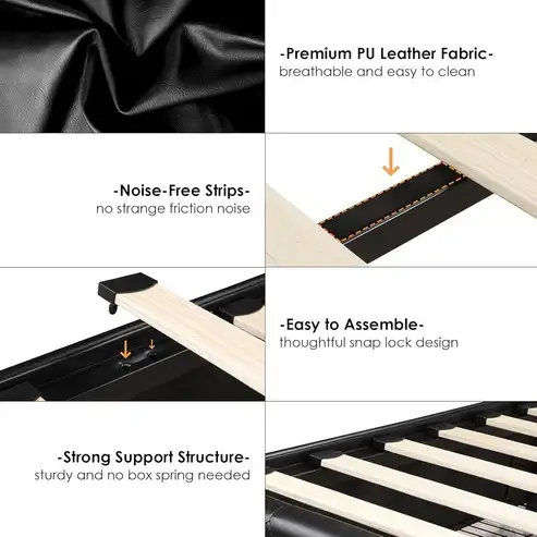 Brand New King Size LED Bed with 4-Drawer Special $259 - Photo 4