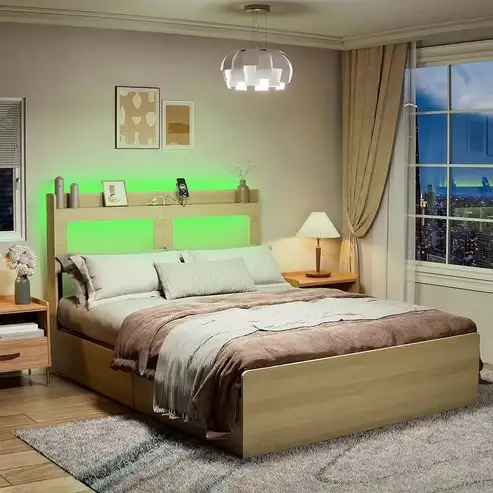 Brand New Queen Bed Frame 4-Drawe with Headboard/Footboard $199 - Photo 7