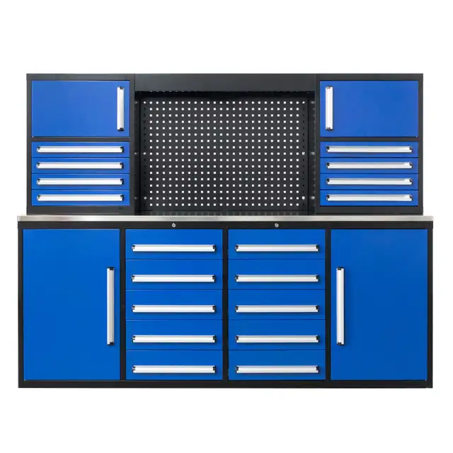 Industrial 7FT Workbench – 18 Drawers 4 Doors - Photo 2