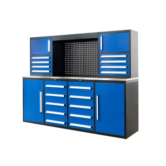 Industrial 7FT Workbench – 18 Drawers 4 Doors - Photo 3