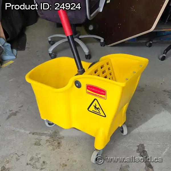 Rubbermaid 7380 31 Qt Yellow Mop Bucket and Wringer Combo - Photo 2