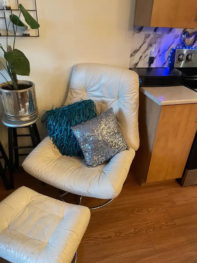 Fauteuil en cuir véritable - Photo 2