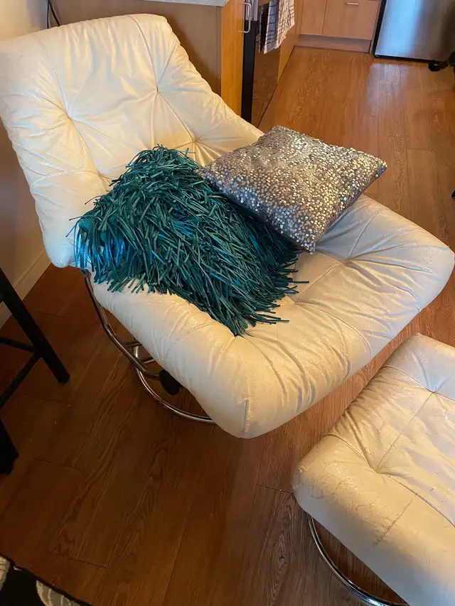 Fauteuil en cuir véritable - Photo 3