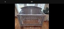 infant baby grey crib convertible toddler bed Pickering