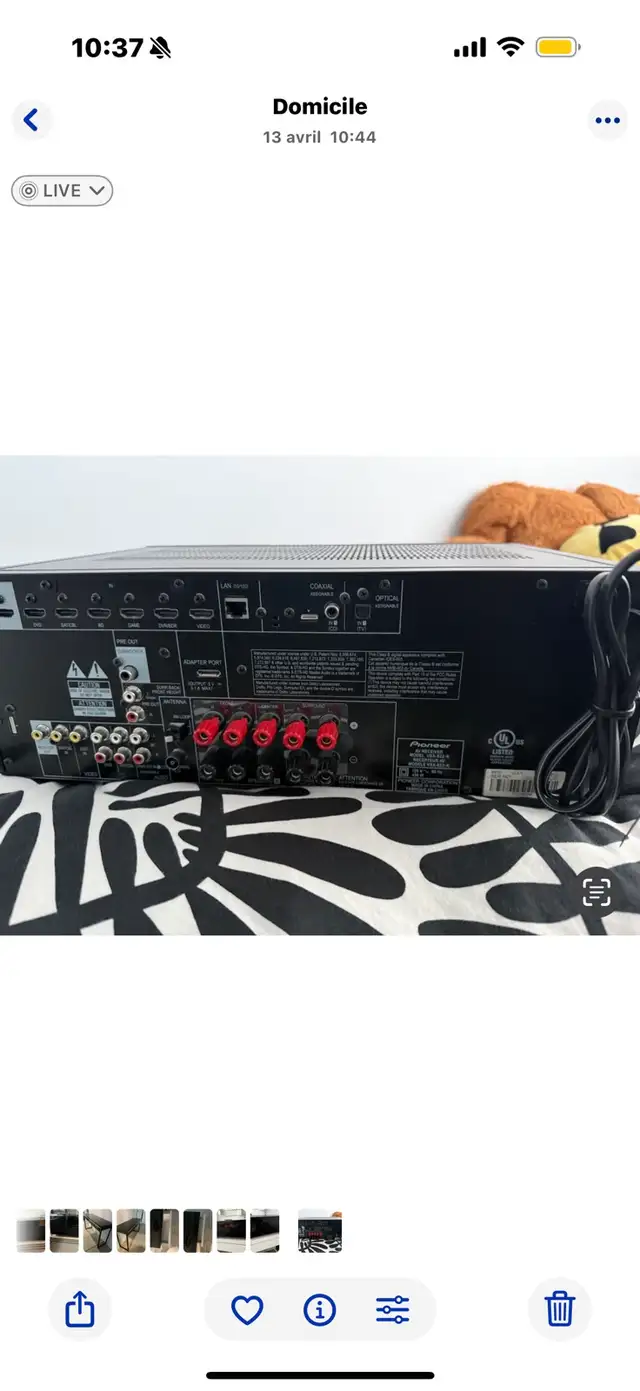 home cinema set  Recepteur pioneer   hauts parleurs polk audi - Photo 3