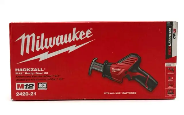 Milwaukee 2420-21 M12 HACKZALL Cordless Reciprocating Saw Kit - Photo 2