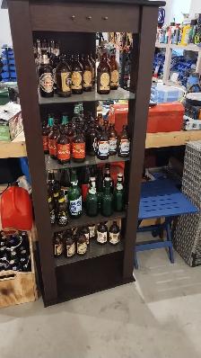 Beautiful glass/wooden display shelves!