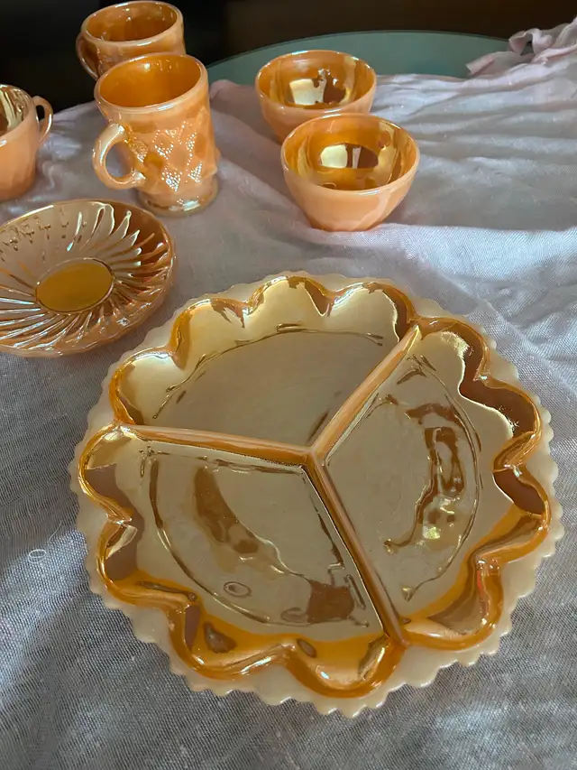 Vintage Anchor Hocking Fire King Peach Dinner Ware - Photo 5