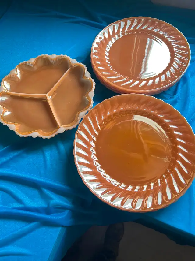 Vintage Anchor Hocking Fire King Peach Dinner Ware - Photo 9