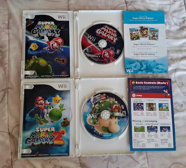 jeux mario galaxy 1 et 2. LIVRAISON POSSIBLE. 20$ chaque