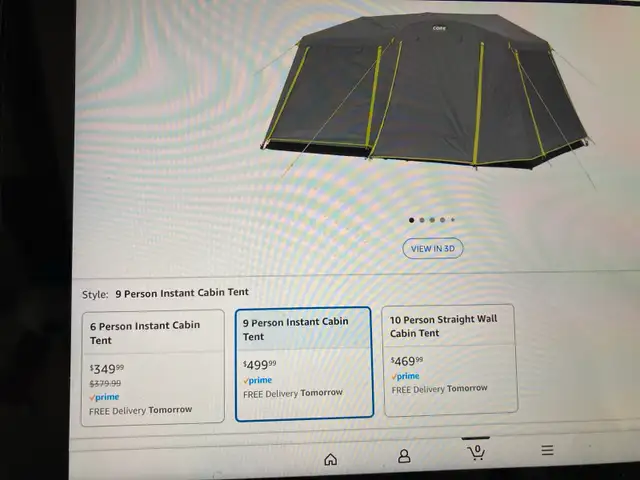 Core- 9 Person Instant Cabin Tent 9’ X 13’ Brand New, Never Used