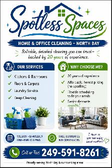 Reliable Home Cleaning in North Bay – 20 Years Experience