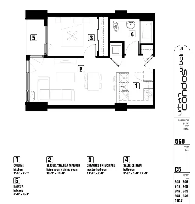 3 1/2  condo for rent in dt Montreal, near Atwater metro station - Photo 7