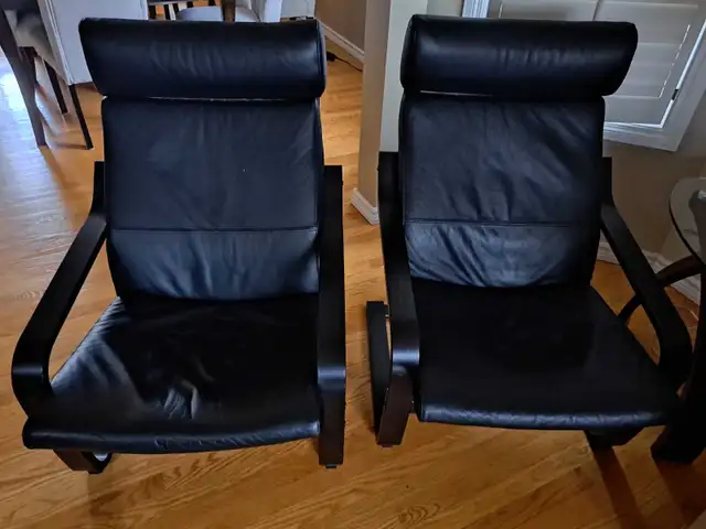 IKEA POENG LEATHER CHAIR