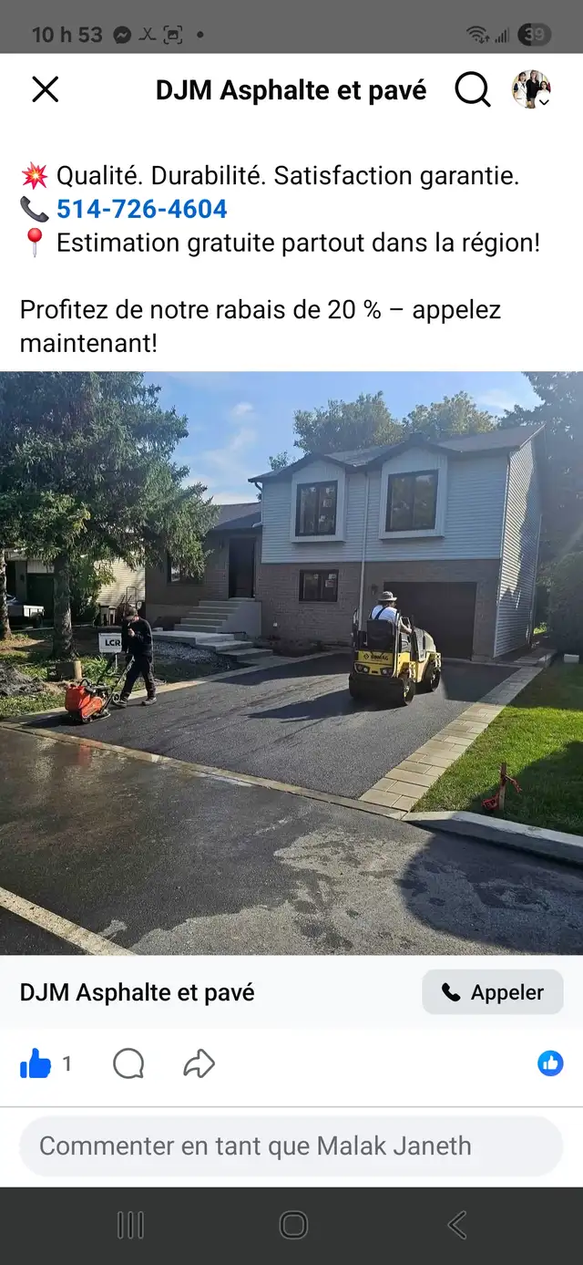 Réparation asphalte pas cher –  Promotion : 20% de rabais - Photo 2