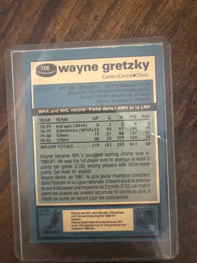 1981 Wayne Gretzky Opeechee 106 - Photo 2