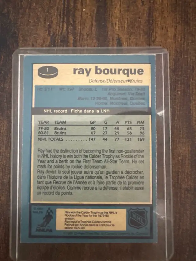1981 Ray Bourque 1 O-pee-chee - Photo 2