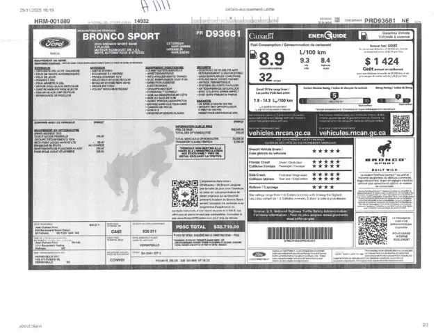 Ford Bronco Sport Awd Mags Bluetooth 2023 à vendre - Photo 10