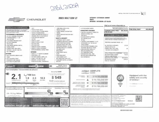 Chevrolet Bolt EUV Lt Mags A/c Caméra 2023 a vendre - Photo 13