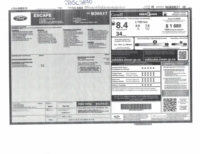 Ford Escape Se Awd Bluetooth 2022 à vendre - Photo 21