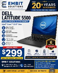 Dell Latitude 5500 | i5 8th Gen | 8GB RAM | 256GB SSD |