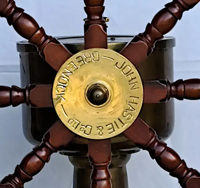 ANTIQUE STEAMSHIPS NAUTICAL WHEEL - Photo 2