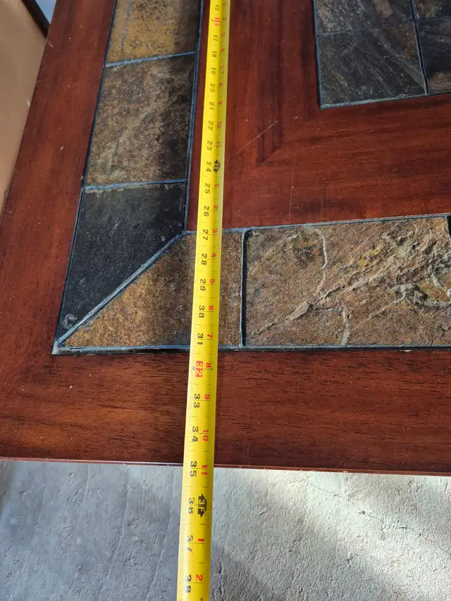 Tile in laid coffee and end tables. - Photo 6