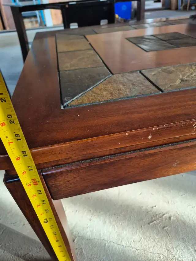 Tile in laid coffee and end tables. - Photo 7