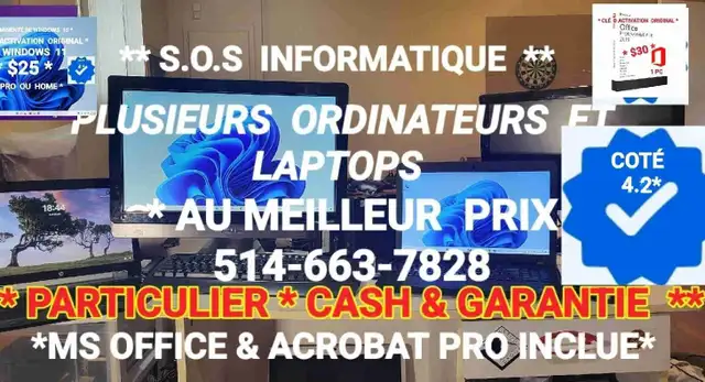 S.O.S INFORMATIQUE AU MEILLEUR PRIX GARANTIE