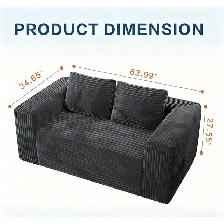 Brand New 63' Compressed 2-seat Loveseat Sofa Couch Special $299