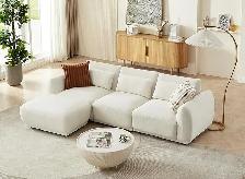 Brand New L-Shaped Sofa with Wood Frame Special $699