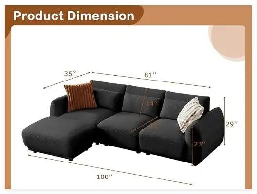 Brand New L-Shaped Sofa with Wood Frame Special $699 - Photo 2