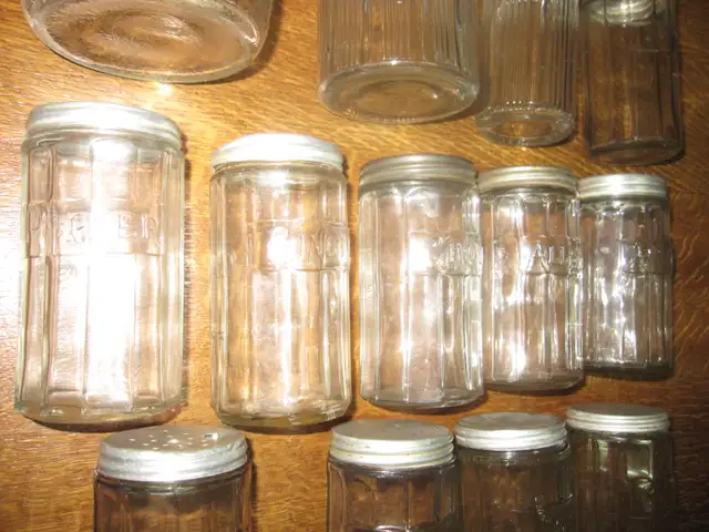 HOOSIER CABINET JARS COFFEE TEA & ALL SPICE,SODA,PEPPER,GINGER - Photo 3