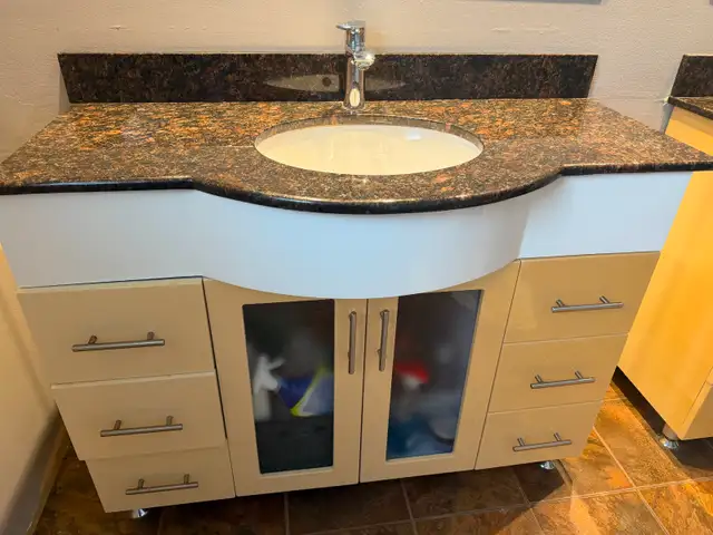 Bathroom Vanity, Sink and faucet