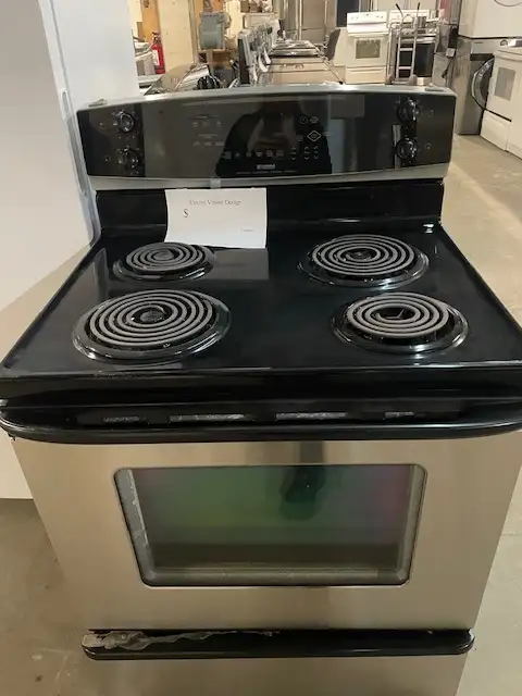 Cuisinière stainless ronds serpentins Kenmore