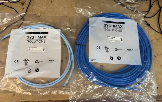 CommScope Systimax 7' & 75' X10D GS10E Cat6A Patch Cables