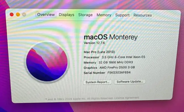 Apple Mac Pro 2013 Computer Intel Xeon E5 Six-Core - 32GB RAM - Photo 3