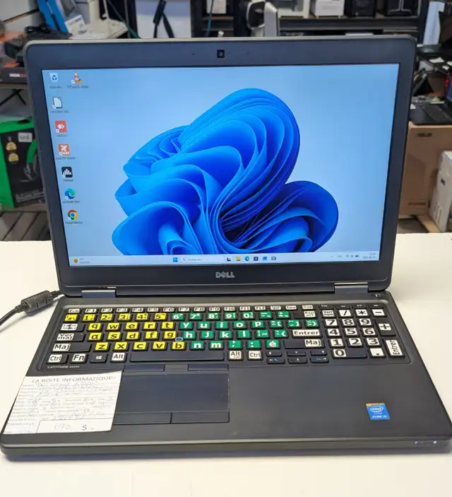 Dell E5550 i5 5ie 16Go SSD 256Go HDMI – Clavier GROS CARACTÈRES