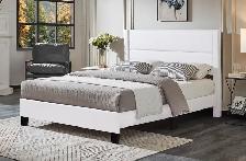 New Spartan White Queen Size Platform Bedframe