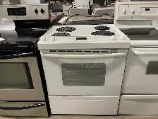 Cuisinière blanche encastrable ronds serpentins Whirlpool